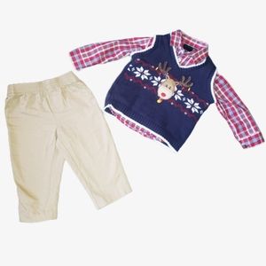 Izod 3 piece christmas suit 12 months